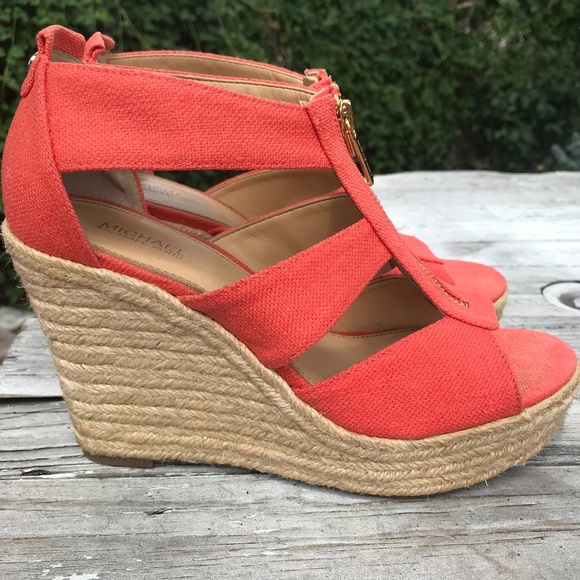 Michael Kors Shoes - Michael Kors Berkley Wedge Heeled Sandals Size 7M